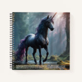 ユニコーン象徴主義ハードカバー ノートブック (正面)