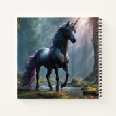 ユニコーン象徴主義ハードカバー ノートブック (裏面)