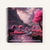 ユニコーン象徴主義ハードカバー ノートブック (正面)