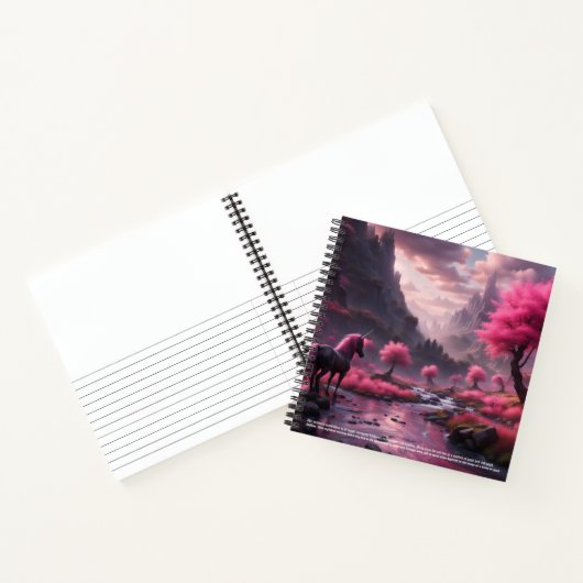 ユニコーン象徴主義ハードカバー ノートブック (内部)