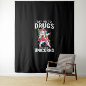 ユニコーン赤いリボンの週にYesを言わない タペストリー (インサイチュ)
