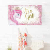 ユニコーン赤ちゃんシャワーのバナー 横断幕 (インサイチュ)