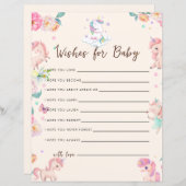 ユニコーン赤ちゃんシャワーゲームのベビー (正面/裏面)