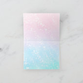 ユニコーン赤ちゃんシャワーサンキューカード サンキューカード (内部)