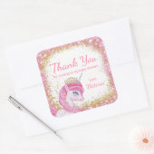 ユニコーン赤ちゃんシャワーステッカー スクエアシール (封筒)