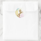 ユニコーン赤ちゃんシャワーステッカー ラウンドシール (バッグ)