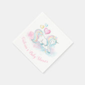 ユニコーン赤ちゃんシャワーナプキン スタンダードカクテルナプキン (角)