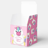 ユニコーン赤ちゃんシャワーピンク フェイバーボックス (オープン)
