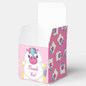 ユニコーン赤ちゃんシャワーピンク フェイバーボックス (オープン)