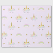 ユニコーン赤ちゃんシャワーラッピング紙 ラッピングペーパー (フラット)