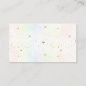 ユニコーン赤ちゃんシャワー女の子おむつラッフルカード エンクロージャーカード (裏面)