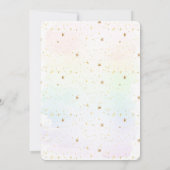 ユニコーン赤ちゃんシャワー女の子シャワー招待状 招待状 (裏面)