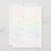 ユニコーン赤ちゃんシャワー女の子シャワー招待状 招待状 (裏面)