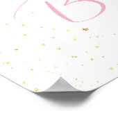 ユニコーン赤ちゃんシャワー女の子シャワー歓迎サイン ポスター (角)