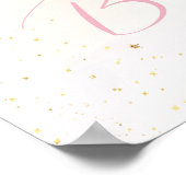 ユニコーン赤ちゃんシャワー女の子シャワー歓迎サイン ポスター (角)