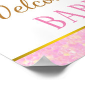 ユニコーン赤ちゃんシャワー歓迎サイン ポスター (角)