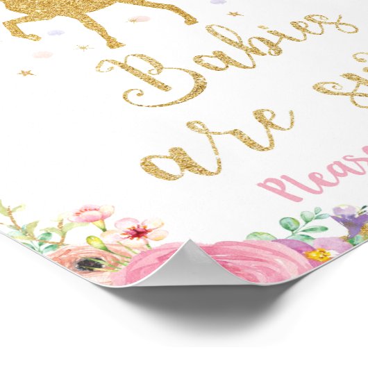 ユニコーン赤ちゃんシャワー特典看板ポスターガール ポスター (角)