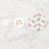 ユニコーン赤ちゃんシャワー男女兼用 コンフェッティ (裏面)