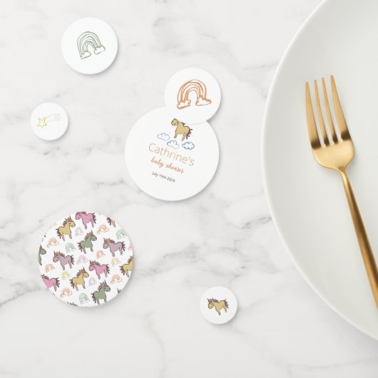 ユニコーン赤ちゃんシャワー男女兼用 コンフェッティ (グループ)