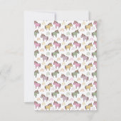 ユニコーン赤ちゃんシャワー男女兼用 サンキューカード (裏面)