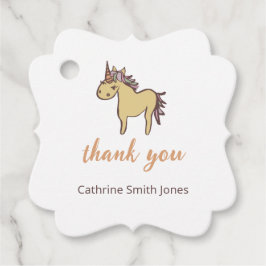 ユニコーン赤ちゃんシャワー男女兼用 フェイバータグ