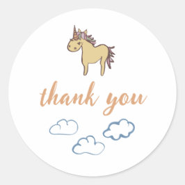 ユニコーン赤ちゃんシャワー男女兼用 ラウンドシール