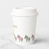 ユニコーン赤ちゃんシャワー男女兼用 紙コップ (裏面)