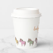 ユニコーン赤ちゃんシャワー男女兼用 紙コップ (正面)