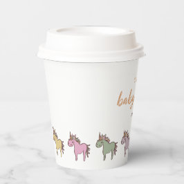 ユニコーン赤ちゃんシャワー男女兼用 紙コップ
