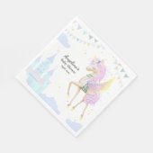 ユニコーン赤ちゃんシャワー紙ナプキン。 スタンダードランチョンナプキン (角)