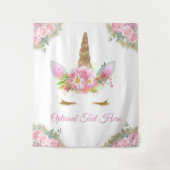 ユニコーン赤ちゃんシャワー背景 タペストリー (正面)