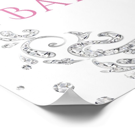 ユニコーン赤ちゃんシャワー記号 ポスター (角)