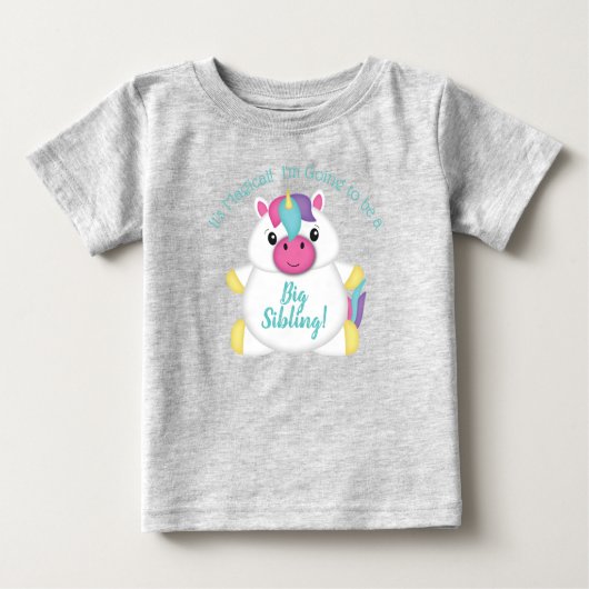 ユニコーン赤ちゃんシャワー ベビーTシャツ (正面)