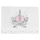 ユニコーン赤ちゃんシャワー ラージペーパーバッグ (裏面)