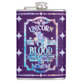 ユニコーン赤紫色の虹色 フラスク (正面)