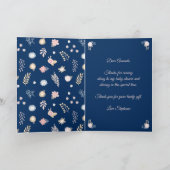 ユニコーン赤面&ネイビーベイビーシャワーありがとう サンキューカード (内部)