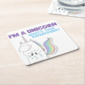 ユニコーン超大国 スクエアペーパーコースター (アングル)