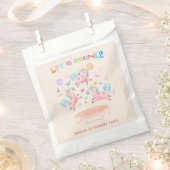 ユニコーン跳び跳ねる子供の誕生日 フェイバーバッグ (クリップ留めされた状態)