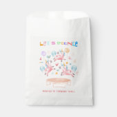 ユニコーン跳び跳ねる子供の誕生日 フェイバーバッグ (正面)