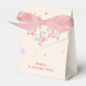ユニコーン跳び跳ねる子供の誕生日 フェイバーボックス (正面サイド)