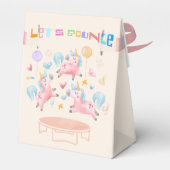 ユニコーン跳び跳ねる子供の誕生日 フェイバーボックス (裏面サイド)