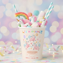 ユニコーン跳び跳ねる子供の誕生日