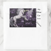 ユニコーン車のステッカー 長方形シール (バッグ)