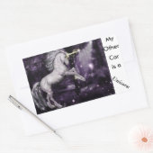 ユニコーン車のステッカー 長方形シール (封筒)