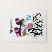 ユニコーン転がロラースケートガール ジグソーパズル (横)