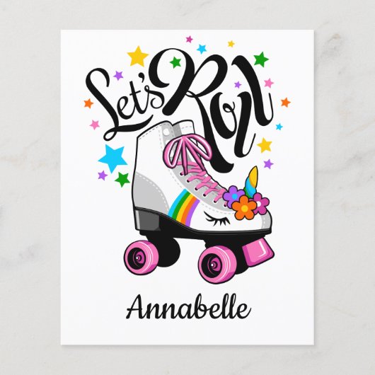 ユニコーン転がロラースケートガール チラシ (正面)