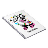 ユニコーン転がロラースケートガール ノートブック (右側)