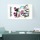 ユニコーン転がロラースケートガール 横断幕 (トレードショー)