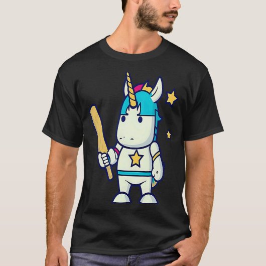 ユニコーン遊クリケット選手 Tシャツ (正面)