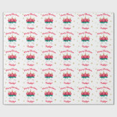 ユニコーン金ゴールドグリッタースターズパーソナライズされたクリスマス ラッピングペーパー (フラット)